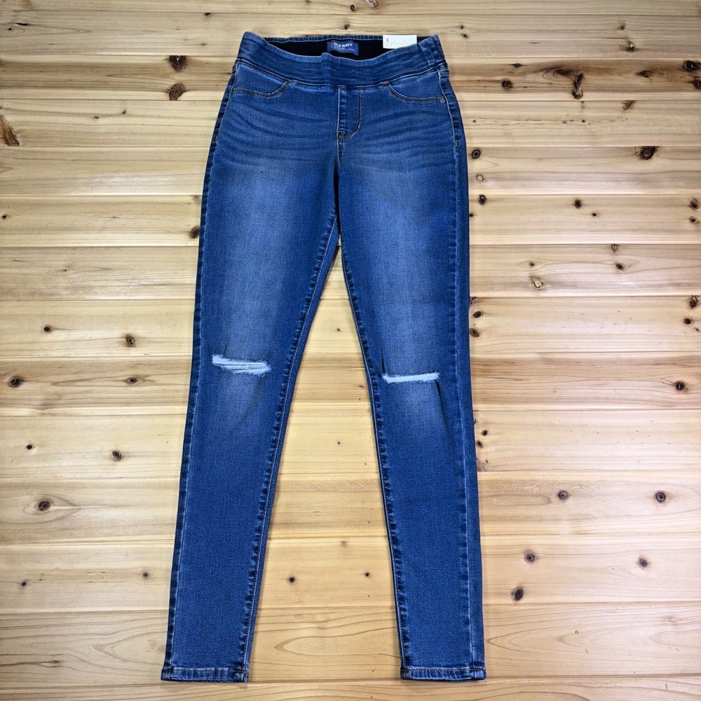 NEW Old Navy Jeans Womens 4 Distressed Rockstar Skinny Mid Rise Denim Jeggings